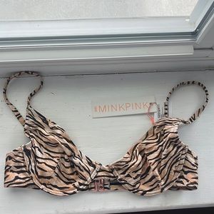 MINKPINK swim zebra bikini top!!!